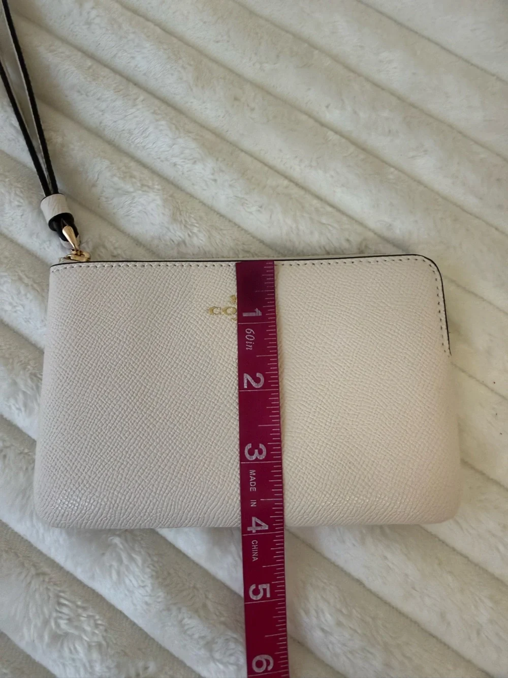 Coach corner zip wristlet
